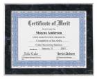 10 1/2" x 13" Black Marble Document Holder Plaque Blank - Made in USA