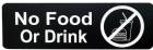 No Food or Drink Sign Black 2 3/4" x 8 11/16"