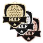 2 1/2" Golf Shield Series Award Medal