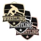 2 1/2" Wrestling Shield Series Award Medal