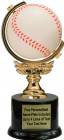 7" Spinning Soft - Baseball Trophy Kit with Pedestal Base