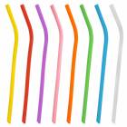 Silicone Reusable Drinking Straw 10" 8-colors Large
