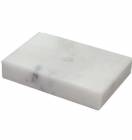 White Marble Trophy Base 2 1/2" x 4" 1 Hole