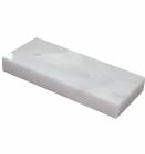 White Marble Trophy Base 2 1/2" x 6" 2 Hole