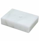 White Marble Trophy Base / Lid 2" x 3" 1 Hole