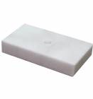 White Marble Trophy Base / Lid 2" x 4" 1 hole