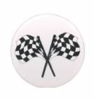 2" Color Self-Adhesive Crossed Flags Plastic Relief Insert