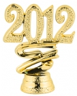 2" "2012" Year Date Gold Trophy Trim Piece