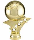 2 3/4" Gold Baseball 3-Star Trophy Trim Piece