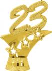 2 1/4" Gold "23" 3-Star Year Date Trophy Trim