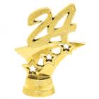 2 1/4" Gold "24" 3-Star Year Date Trophy Trim