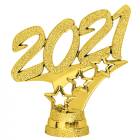 2 1/4" Gold "2021" 3-Star Year Date Trophy Trim Piece