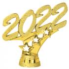 2 1/4" Gold "2022" 3-Star Year Date Trophy Trim Piece