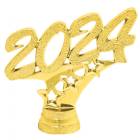 2 1/4" Gold "2024" 3-Star Year Date Trophy Trim Piece