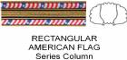 Rectangular American Flag Trophy Column Full 45" stick US Made