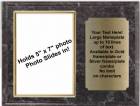 9" x 12" Black Marble Finish Plaque with Gold 5" x 7" Photo Holder