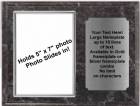9" x 12" Black Marble Finish Plaque with Silver 5" x 7" Photo Holder