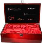 Rosewood Piano Finish Double Wine Box with Tools Gift Set