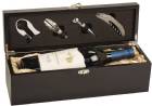 Matte Black Finish Single Wine Box with Tools  Gift Set