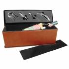 Rawhide Leatherette Single Wine Box with Tools