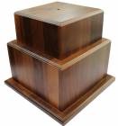 Genuine Walnut Stepped Trophy Base 10 3/4" H x 12" W