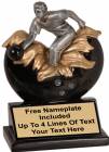 5 1/4" Male Bowling Explosion Trophy Hand Painted Resin