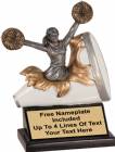 5 1/4" Female Cheerleading Explosion Trophy Hand Painted Resin