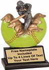 5 1/4" Female Softball Explosion Trophy Hand Painted Resin