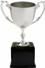 16 1/2" Silver Metal Trophy Cup Kit with Black Base